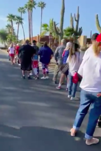 Watch now: Line forms at Tucson Jet Center for President Trump's visit