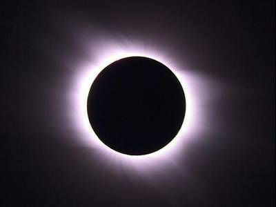 The sun's corona is unveiled during a total eclipse