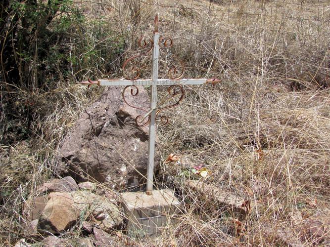 Cross marks a grave