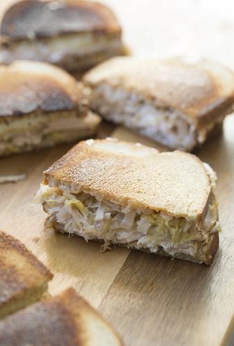 Turkey Reuben sandwiches