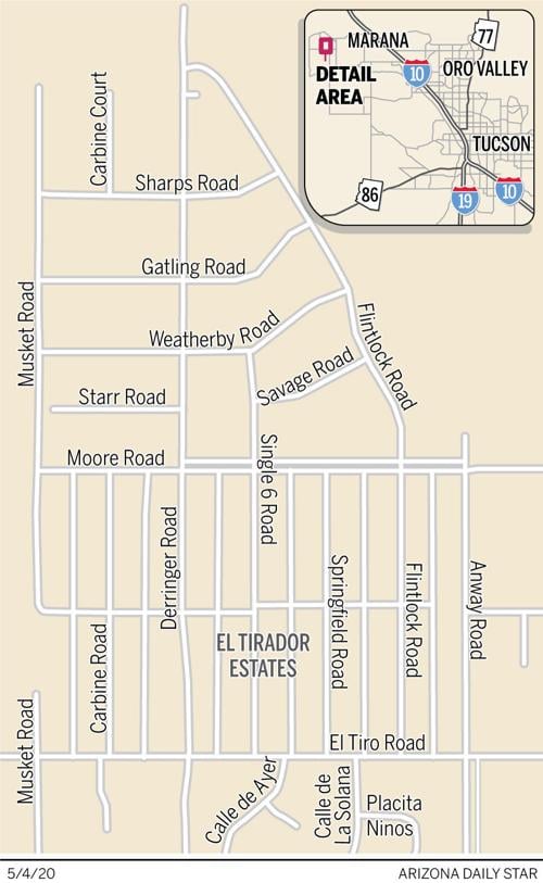 El Tirador Estates map