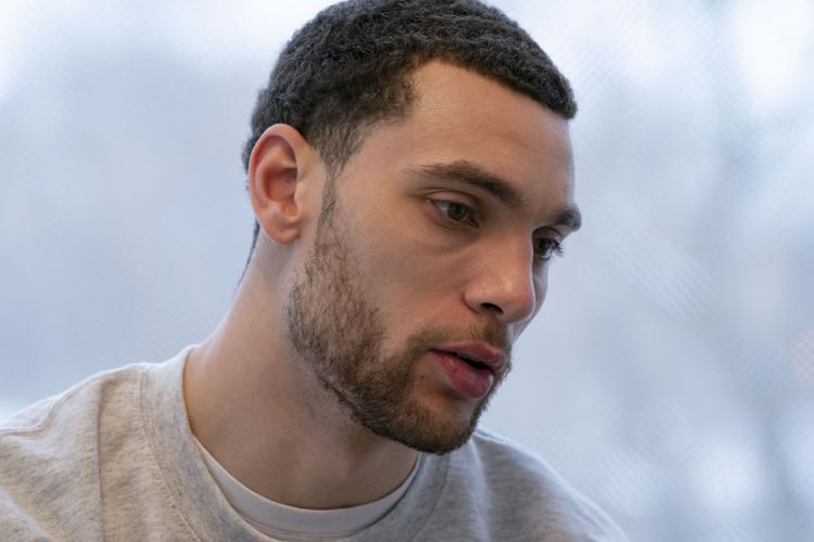 Zach LaVine appears during an Adidas career day event.