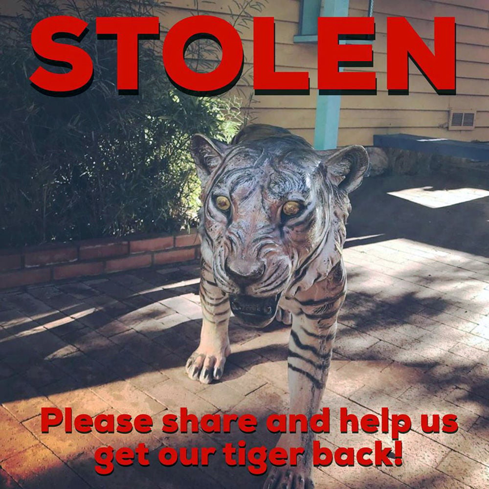 quickly link statue stolen from Trail town to ' Tiger