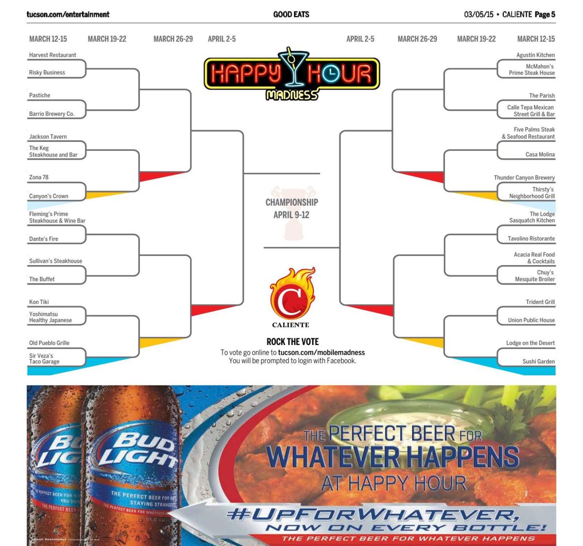 Happy Hour Madness bracket