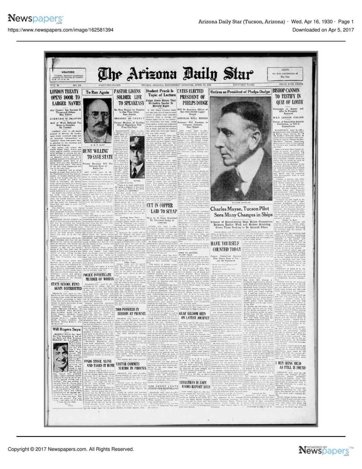 Arizona Daily Star front page April 16, 1930.pdf