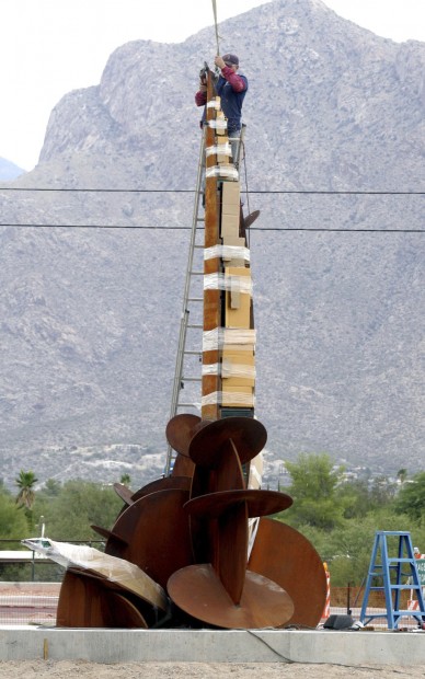 Sculpture reflects desert setting