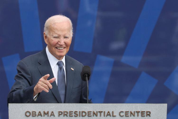 Dedication ceremony for the opening of the Obama Presidential Center in Chicago