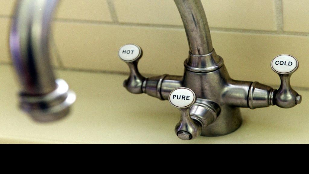 Water flow from kitchen faucet is diminished
