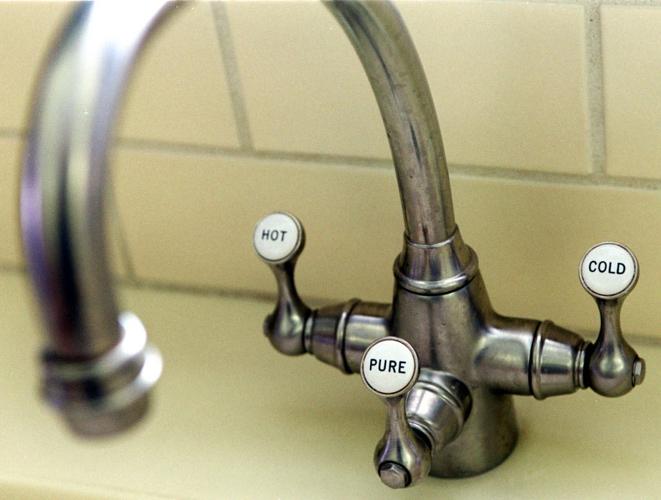 Water flow from kitchen faucet is diminished