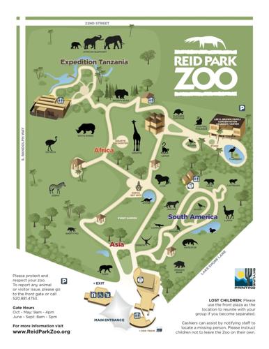 Reid Park Zoo map