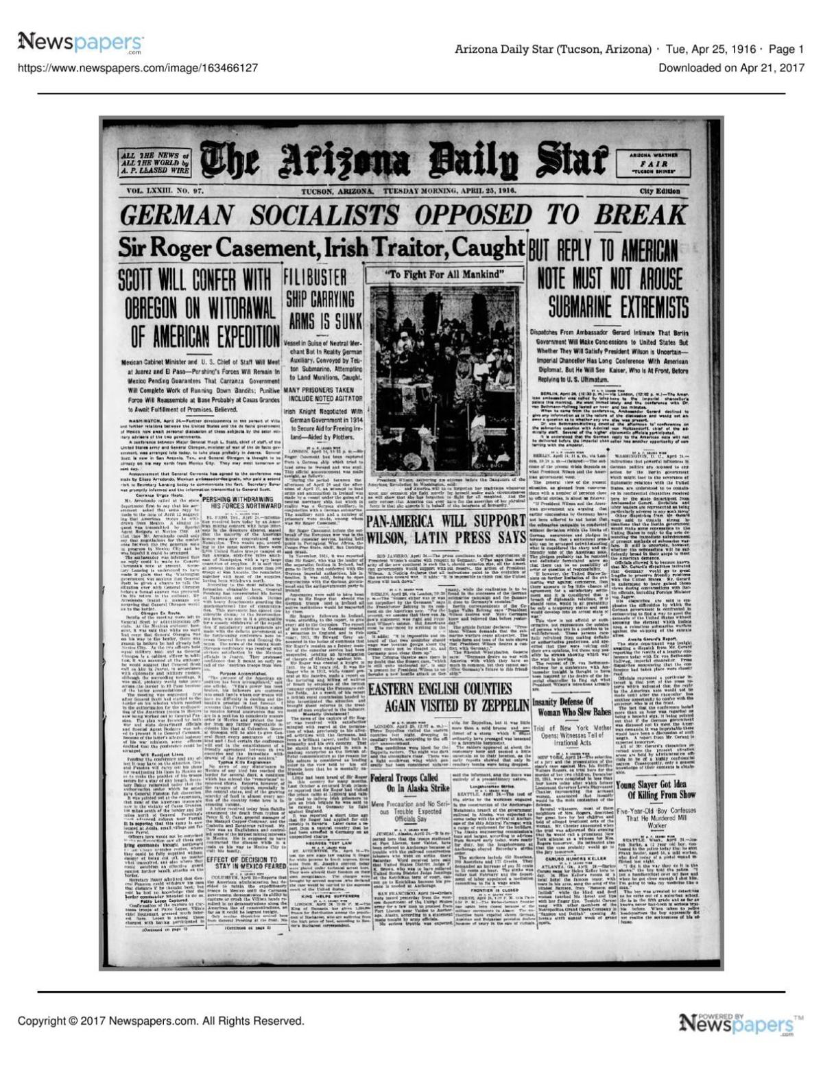 Arizona Daily Star front page April 25, 1916.pdf