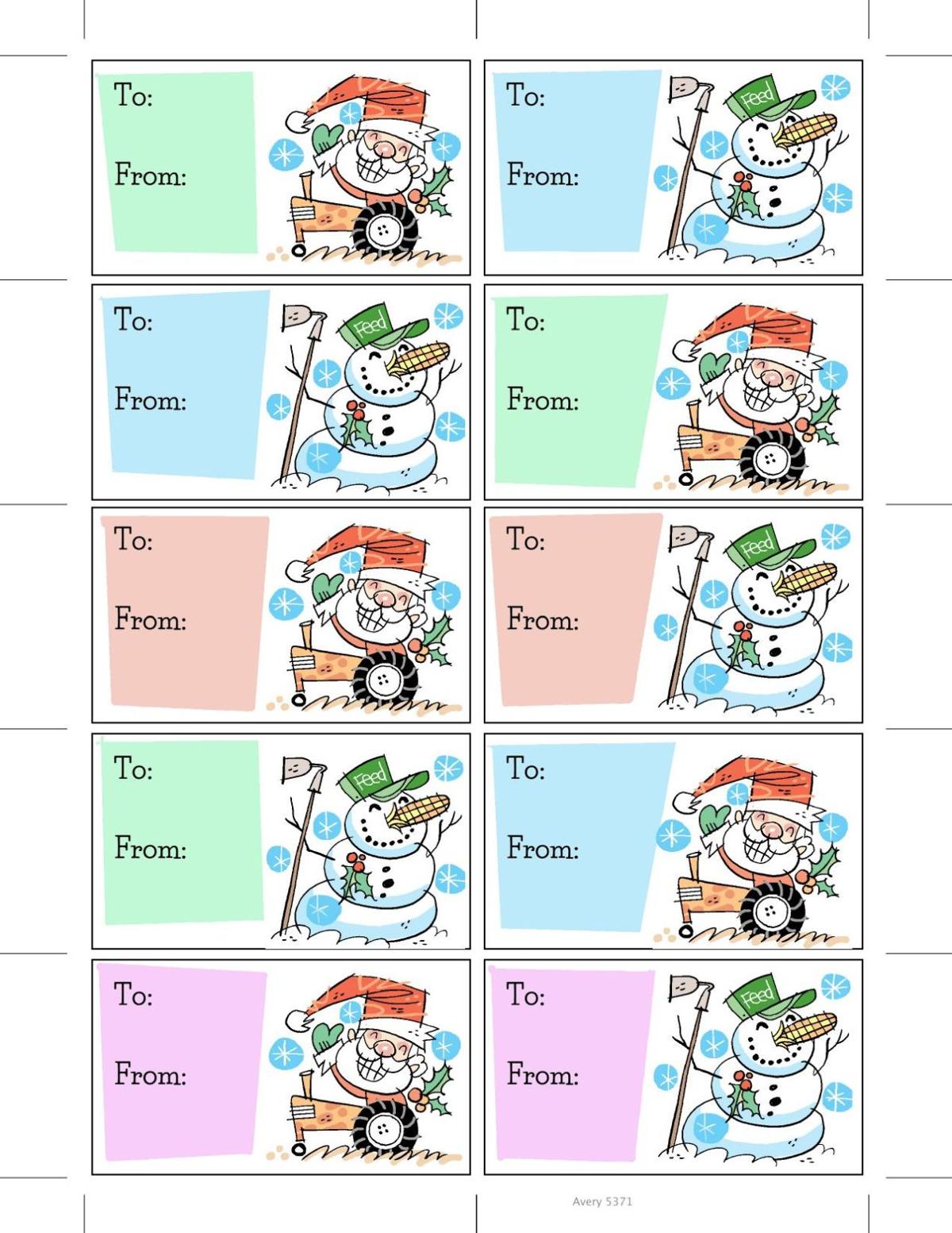 Illinois, Indiana gift tags