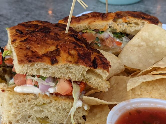 Chile relleno plano at Barrio Charro