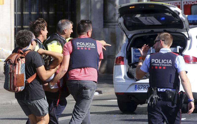Spain Barcelona Pedestrians Hit