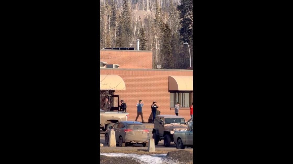 Students seen exiting after deadly shootings at school and home in British Columbia, Canada