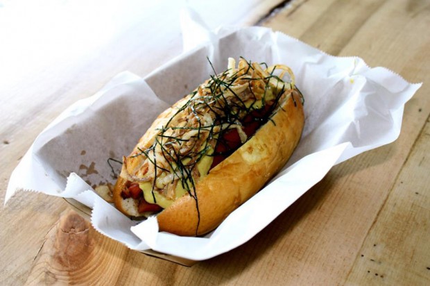 Some kimchi on your hot dog?    