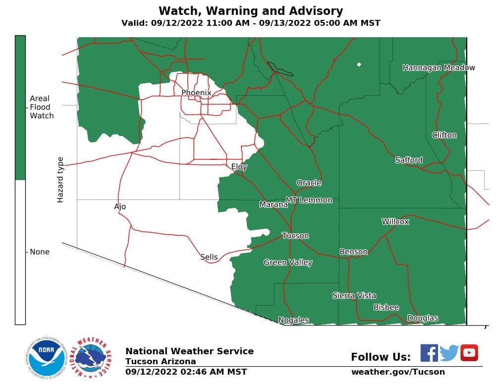 Stormy day in Tucson included tornado warning in Pima County