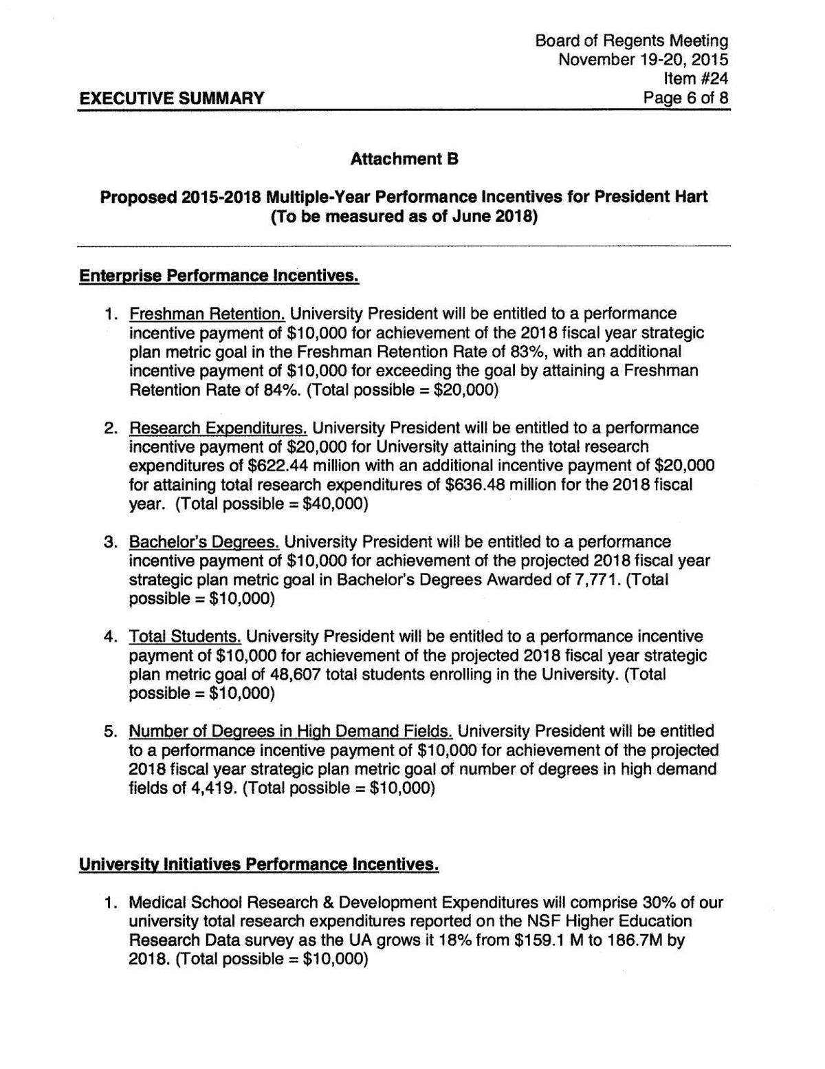 UA President's new goals