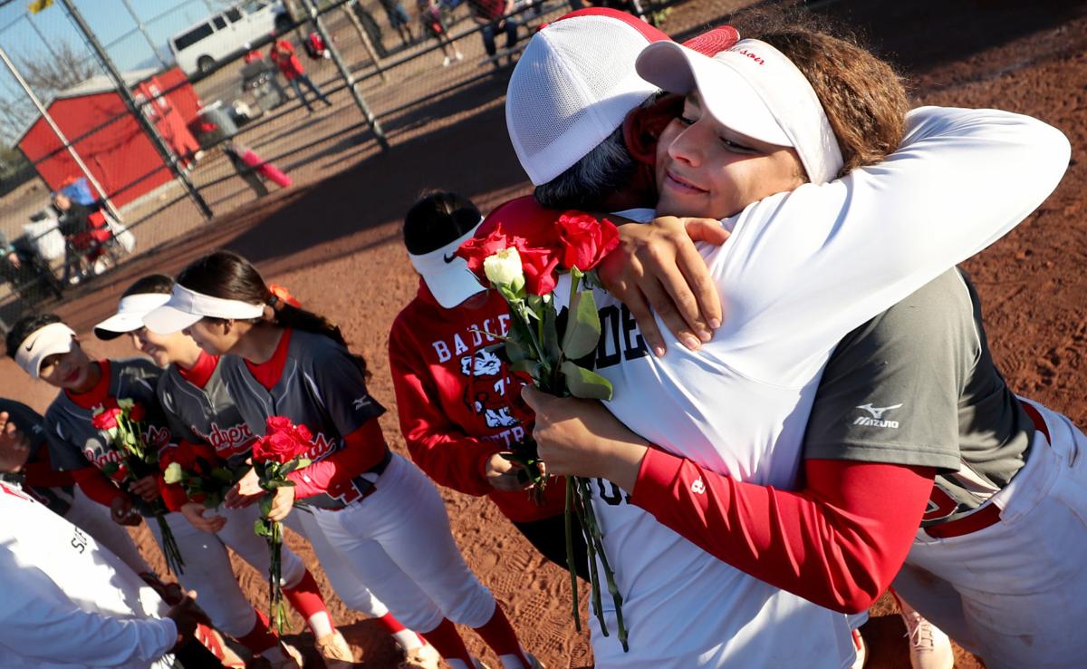 Tucson High School softball team honors seniors with special moment as