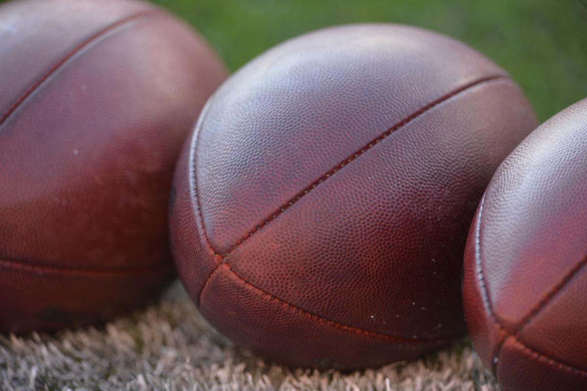 Footballs stock image