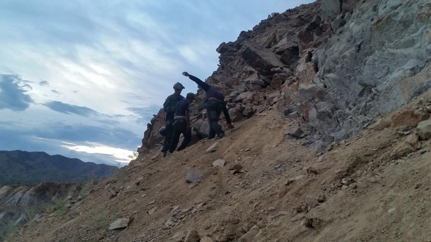 Illegal immigrants rescued from open-pit mine