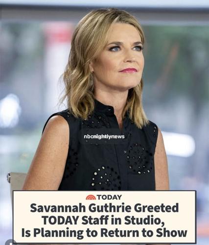 Savannah Guthrie makes visit to 'Today' show studio
