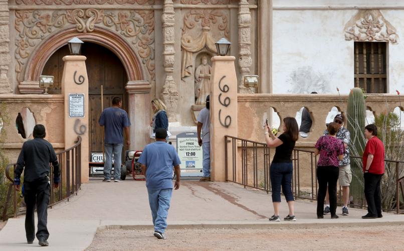 Graffiti attack at San Xavier Mission