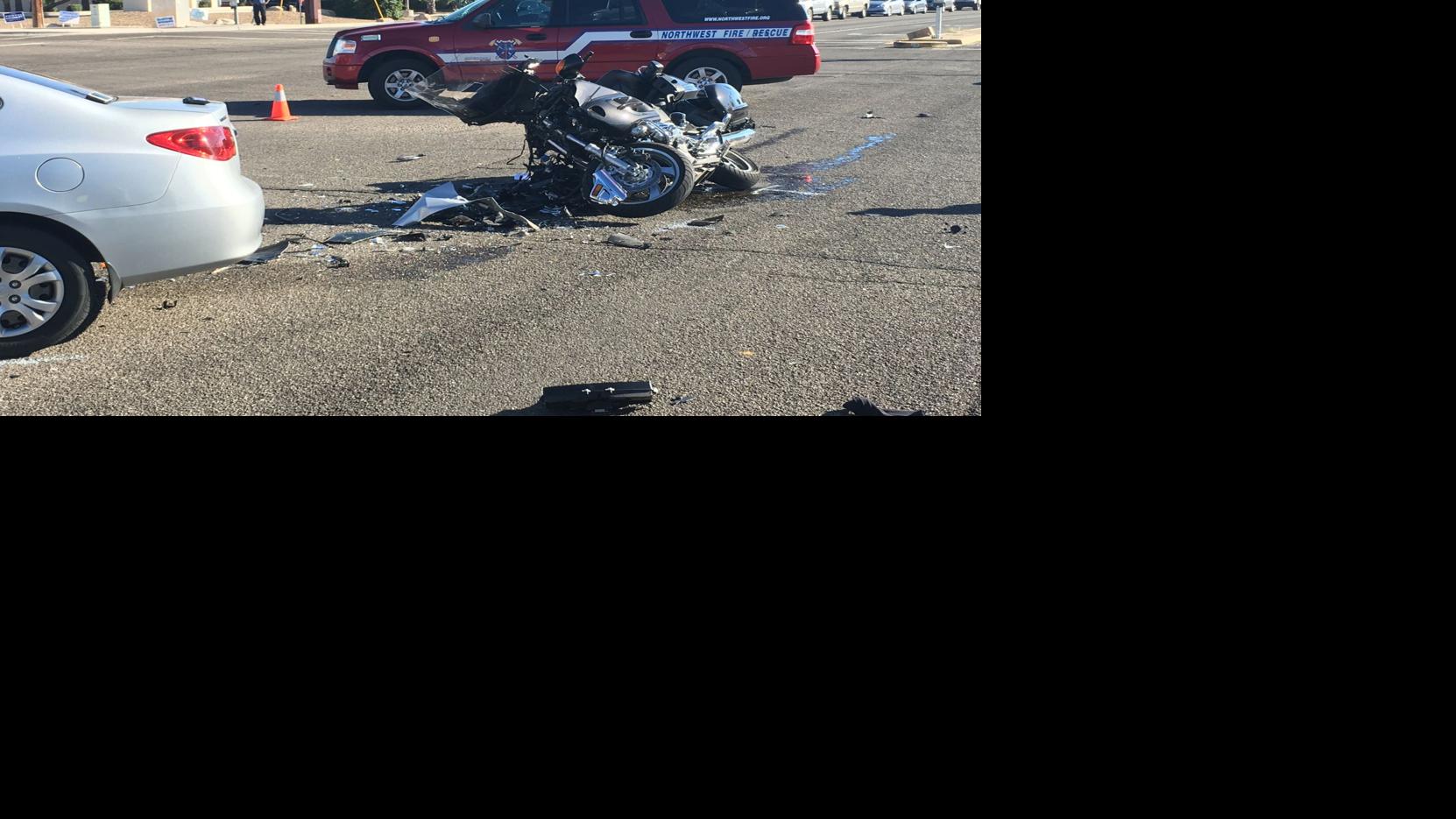 Man seriously injured in northwest Tucson motorcycle crash