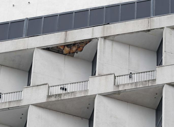 Exterior photos of the vacant Trump Plaza casino