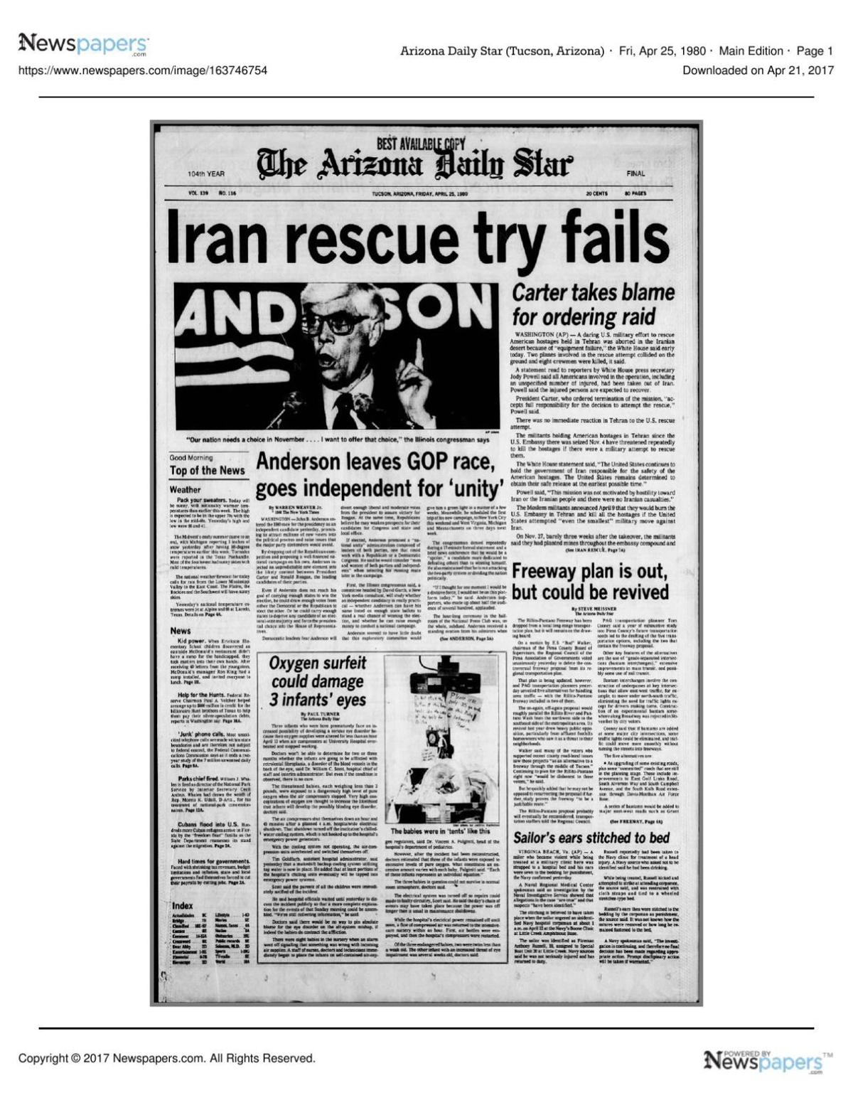 Arizona Daily Star front page April 25, 1980.pdf
