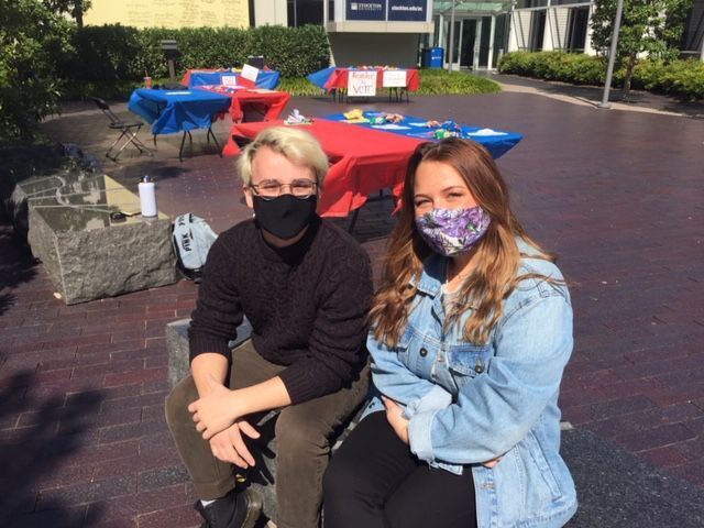 Stockton students Anthony Forte and Tori Singer