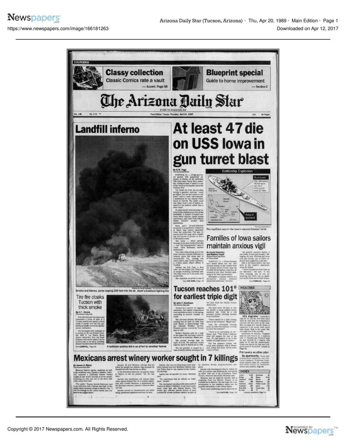 Arizona Daily Star front page April 20, 1989.pdf