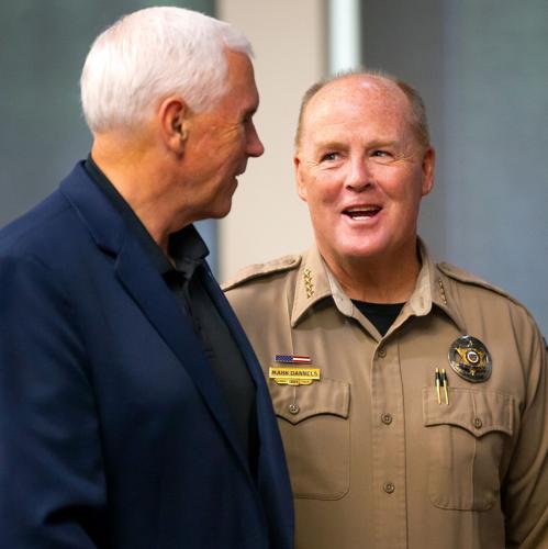 Former Vice President Mike Pence visits border wall