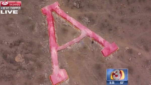 ASU's 'A' gets a fresh coat of UA-red paint
