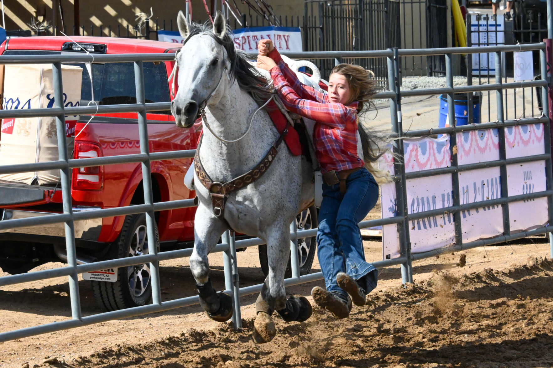 Trick-riding Riata Ranch Cowboy Girls break rodeo barriers