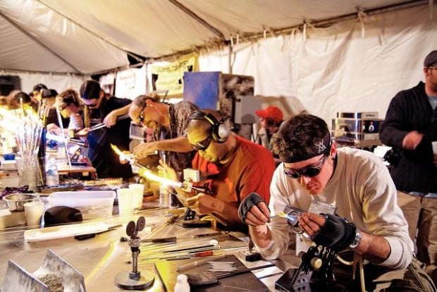 Glass blowers fired up