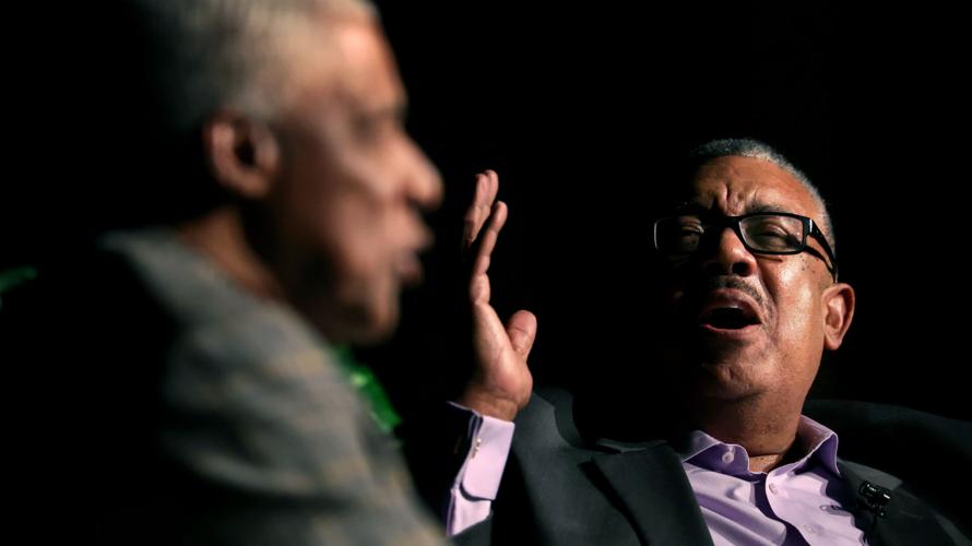 Julius “Dr. J” Erving and Bob Elliott