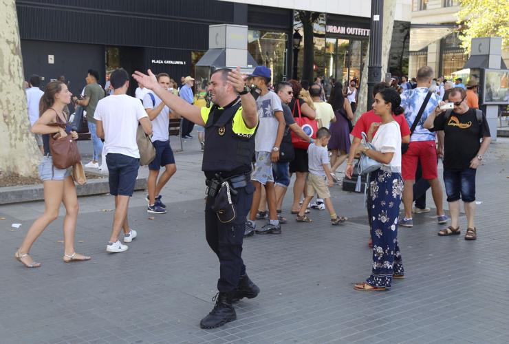 Spain Barcelona Pedestrians Hit