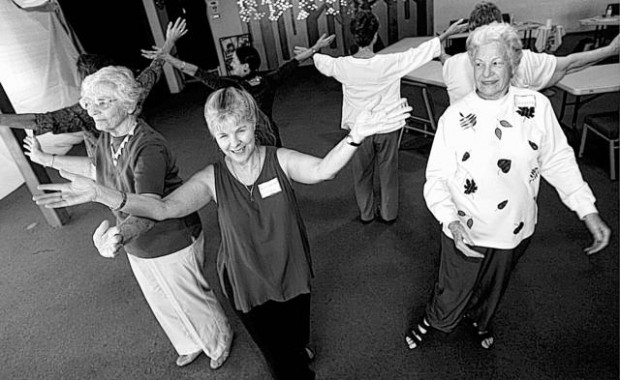 She turns circles of elders, circles of peace  