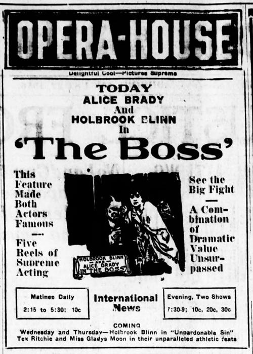 Advertisement in Star August 22, 1916