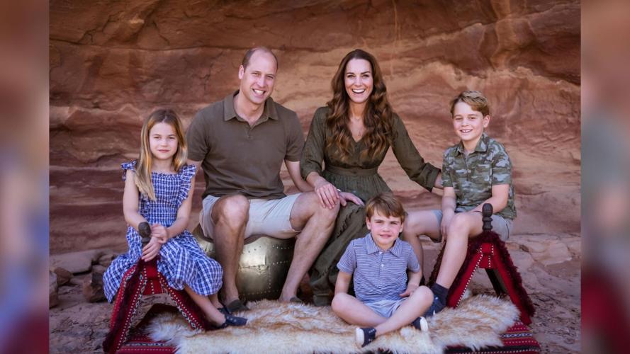 William and Kate have shared their family Christmas card