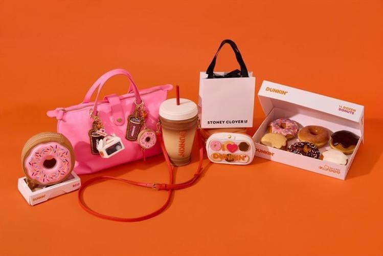 Dunkin' is also collaborating with lifestyle and accessories brand Stoney Clover Lane for a "sweeter, limited-edition collection."