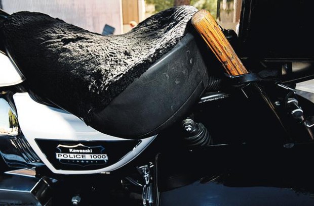 Motorcycle cop feels closer to public on his two wheels  