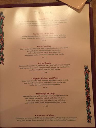 La Olla menu