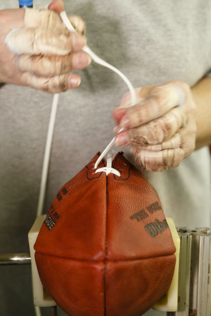 Making Super Bowl footballs