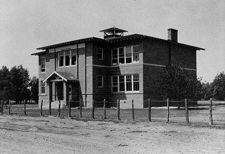 The St. Thomas school house just prior to flooding.