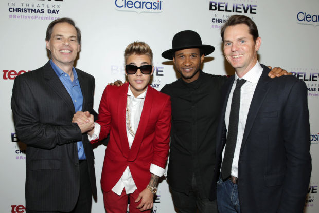 Tom Ortenberg, Justin Bieber, Usher Raymond, Jason Cassidy