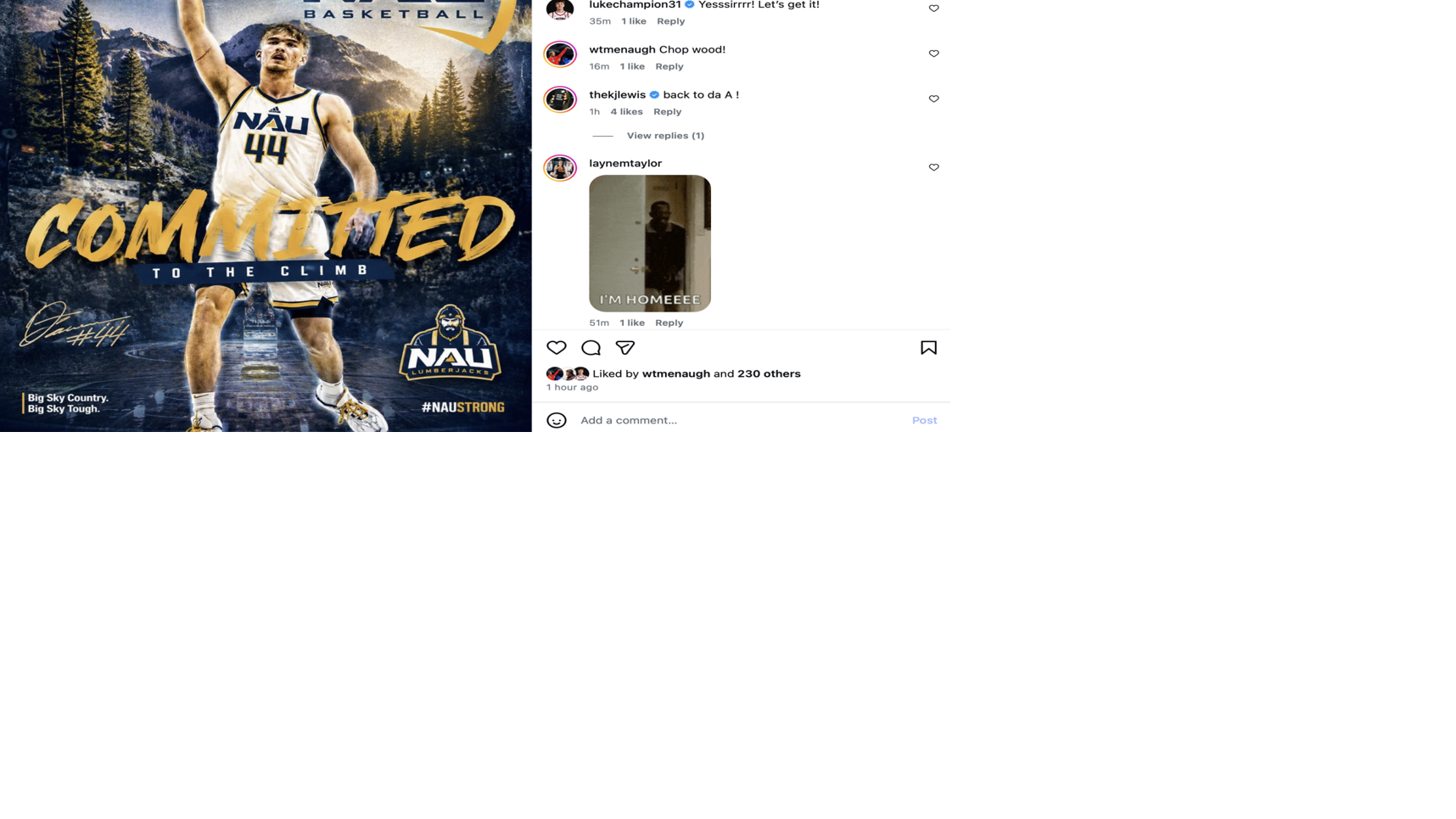 Former Arizona center Dylan Anderson returns to home state with move to NAU