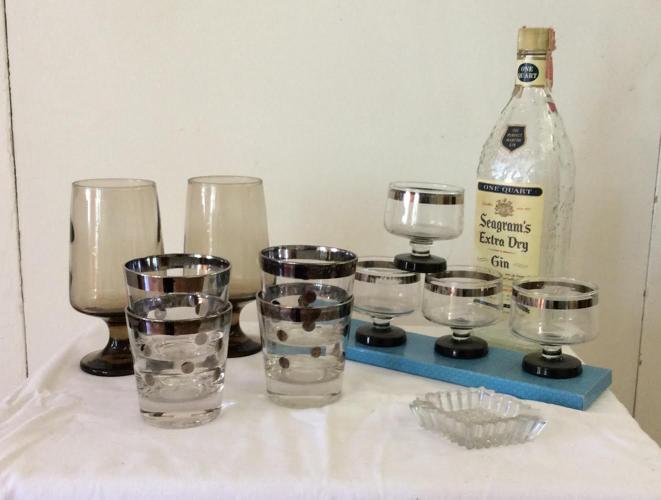 Tumblers, pitchers, bottles and barware