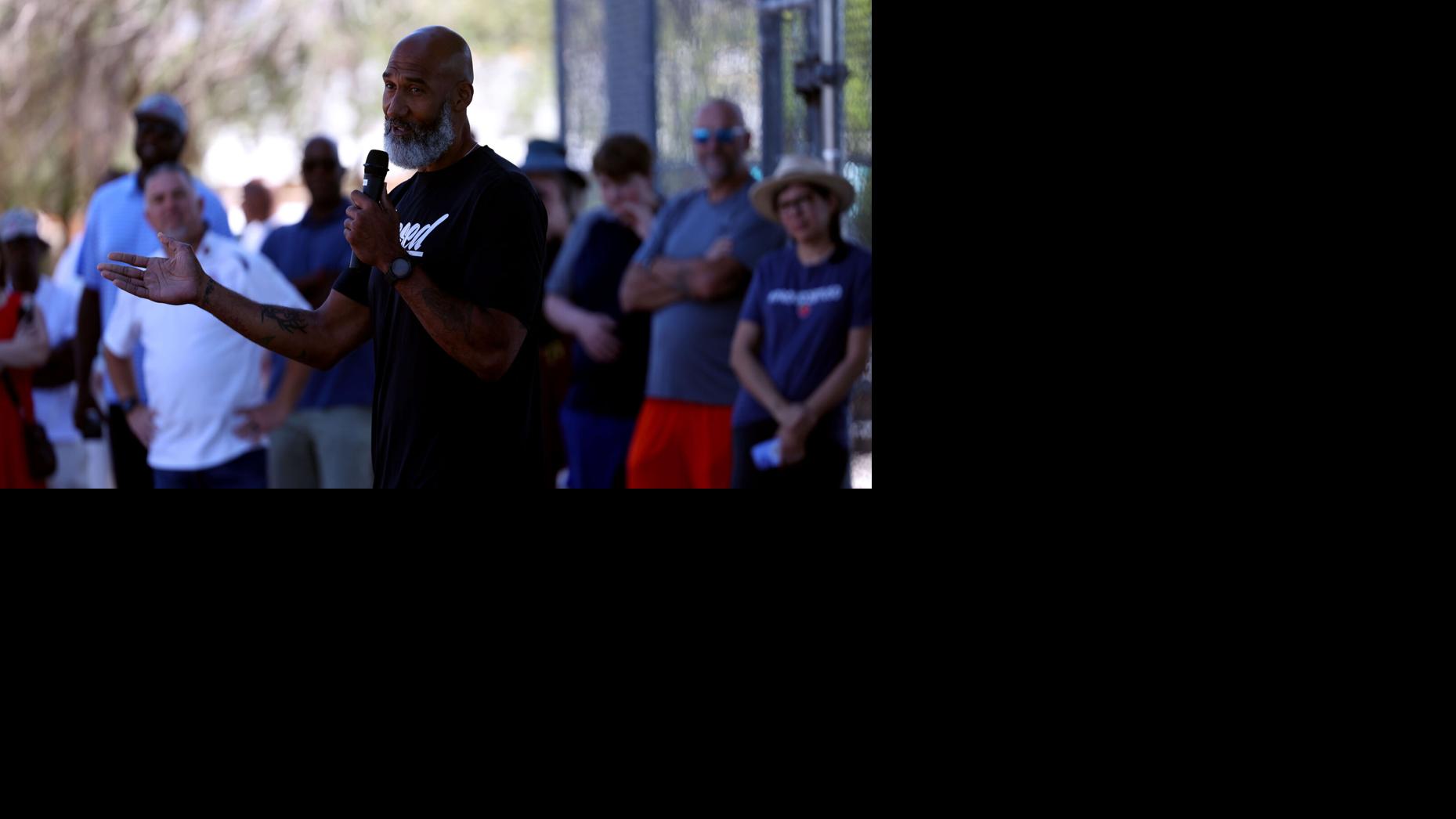 Former Wildcat Joseph Blair unveils new basketball courts on Tucson's east side